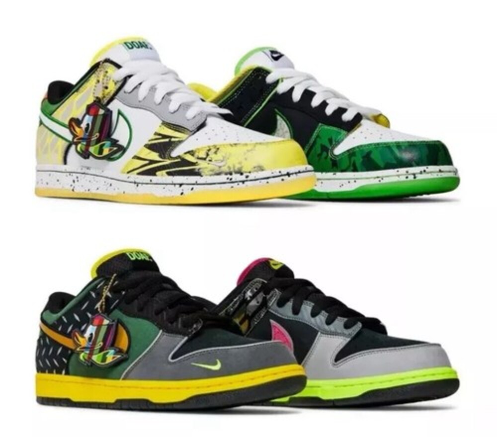 Nike What The Duck Dunk Oregon Home + Away Pack Set 2 Pairs Size 11M New + Book